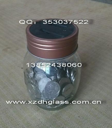 玻璃罐开发定做玻璃存钱罐出口玻璃存钱罐